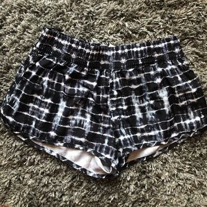 Black tie dye shorts
